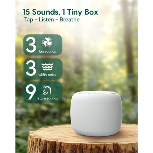 White Noise Sound Machine for Adults Kids Baby, Mini, 15 Non-looping - Picture 2 of 7